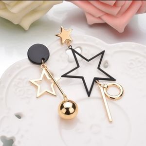 NWOT-Mismatched, Star Shaped Dangle Earrings
